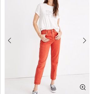Madewell momjeans red